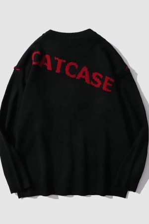 Style Core Aesthetics, New Style Trends Heart Patch Embroidery Sweater