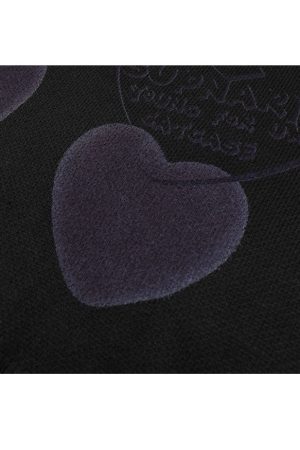 Style Core Aesthetics, New Style Trends Heart Pattern Jacquard Sweater