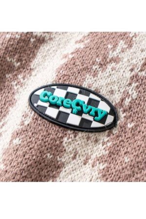 Style Core Aesthetics, New Style Trends Heart Pattern String Stitching Sweater