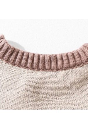 Style Core Aesthetics, New Style Trends Heart Pattern String Stitching Sweater