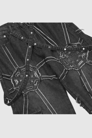 Style Core Aesthetics, New Style Trends Heavy Weight Spiderweb Jeans