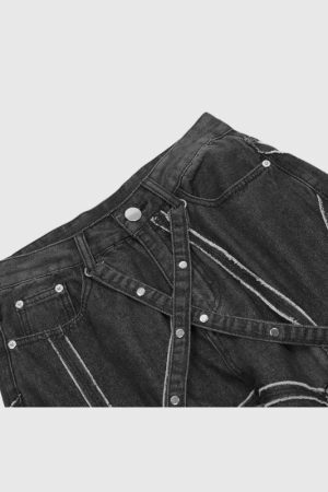 Style Core Aesthetics, New Style Trends Heavy Weight Spiderweb Jeans