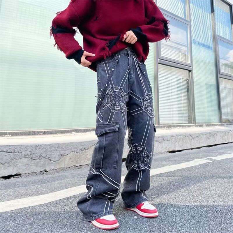 Style Core Aesthetics, New Style Trends Heavy Weight Spiderweb Jeans Style Core Aesthetics, New Style Trends Heavy Weight Spiderweb Jeans