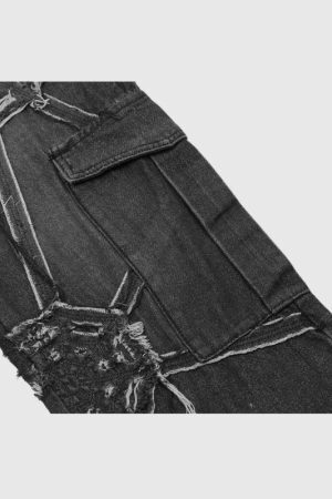 Style Core Aesthetics, New Style Trends Heavy Weight Spiderweb Jeans