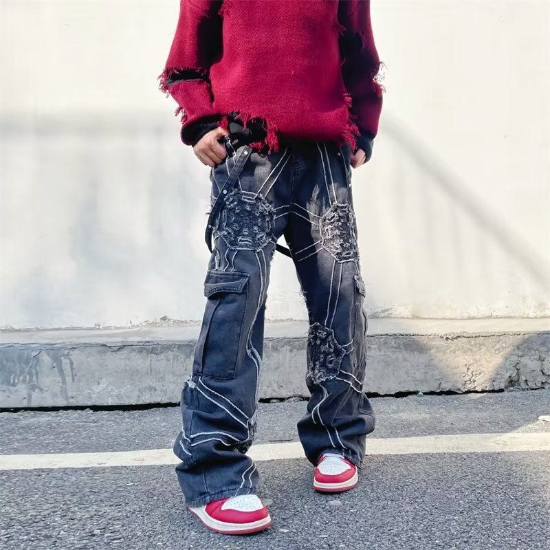 Style Core Aesthetics, New Style Trends Heavy Weight Spiderweb Jeans Style Core Aesthetics, New Style Trends Heavy Weight Spiderweb Jeans