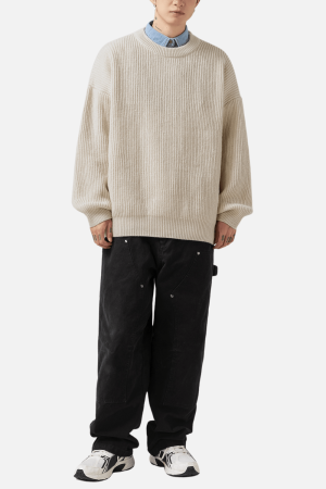 Style Core Aesthetics, New Style Trends Heavy Weight Texture Knit Pullover