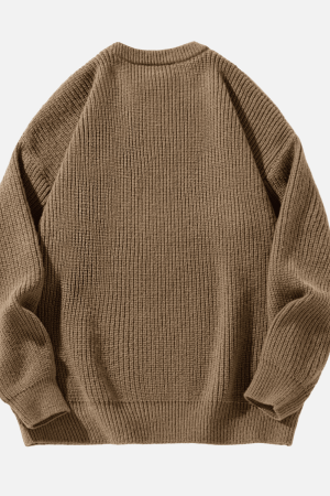Style Core Aesthetics, New Style Trends Heavy Weight Texture Knit Pullover