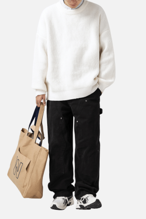 Style Core Aesthetics, New Style Trends Heavy Weight Texture Knit Pullover