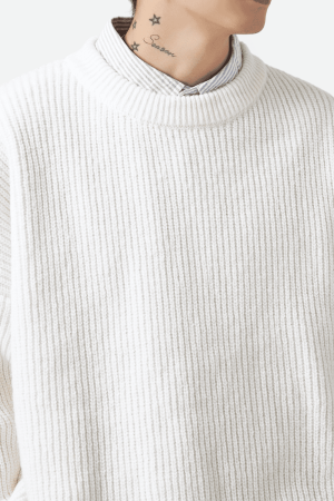 Style Core Aesthetics, New Style Trends Heavy Weight Texture Knit Pullover
