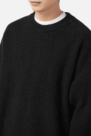 Style Core Aesthetics, New Style Trends Heavy Weight Texture Knit Pullover