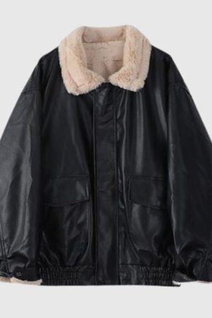 Style Core Aesthetics, New Style Trends Heavyweight Zip-Up Vintage Motorcycle Leather Coat