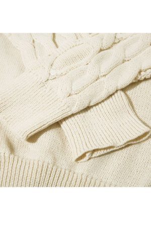 Style Core Aesthetics, New Style Trends High Neck Jacquard Patchwork Design Pullover