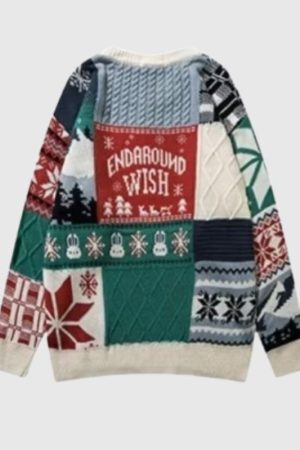 Style Core Aesthetics, New Style Trends High Street Vintage Loose Christmas Sweater