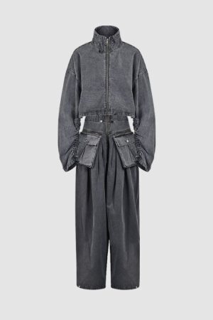 Style Core Aesthetics, New Style Trends High Waist Denim Set