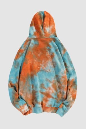 Style Core Aesthetics, New Style Trends Hip-Hop Tie-Dye Hooded Sweatshirt