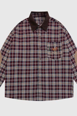 Style Core Aesthetics, New Style Trends Hip Hop Vintage Plaid Shirt