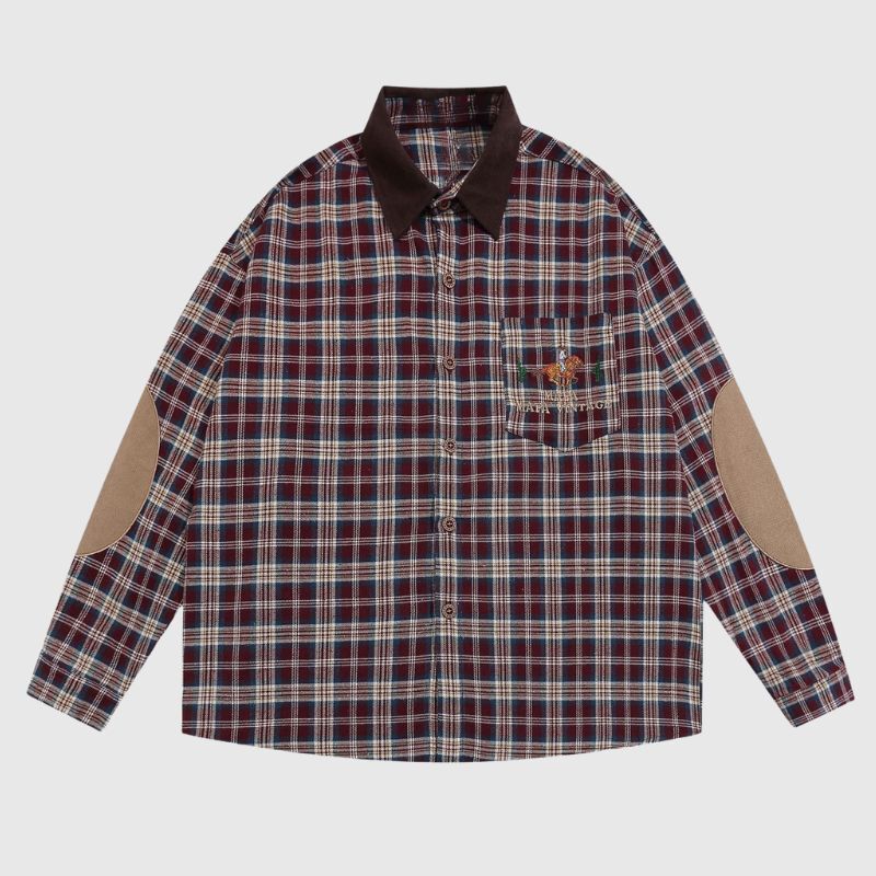 Style Core Aesthetics, New Style Trends Hip Hop Vintage Plaid Shirt