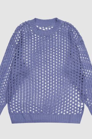 Style Core Aesthetics, New Style Trends Hollow Out Knit Sweater