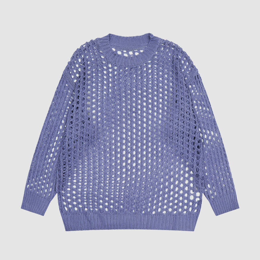 Style Core Aesthetics, New Style Trends Hollow Out Knit Sweater