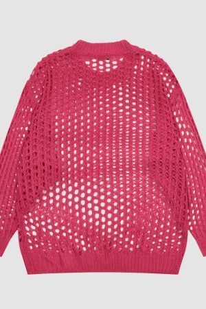 Style Core Aesthetics, New Style Trends Hollow Out Knit Sweater