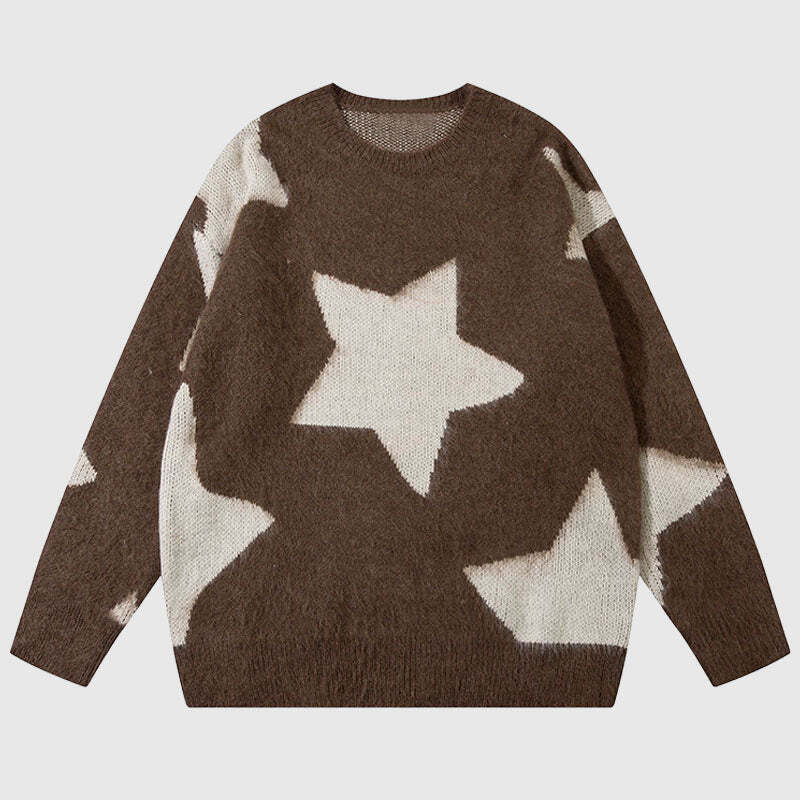 Style Core Aesthetics, New Style Trends Hollow Out Star Design Pullover
