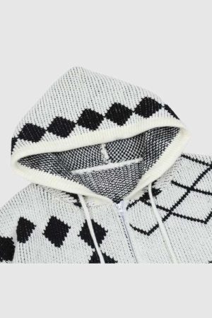 Style Core Aesthetics, New Style Trends Hooded Christmas Knit Cardigan