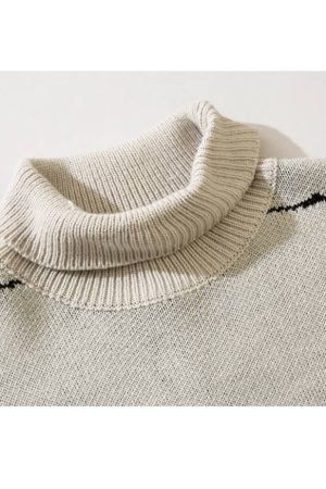 Style Core Aesthetics, New Style Trends Horrible Skull Print Turtleneck Sweater