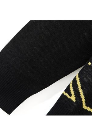 Style Core Aesthetics, New Style Trends Horse Graffiti Color Block Sweater