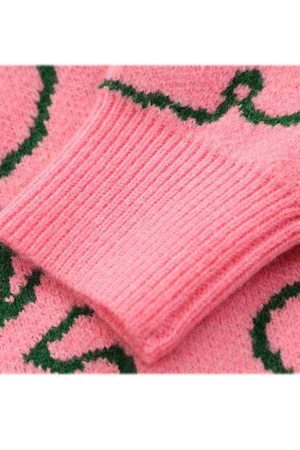 Style Core Aesthetics, New Style Trends Hugging Rabbit Cartoon Knit Sweater