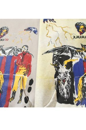 Style Core Aesthetics, New Style Trends Hyakki Graffiti Print Hoodie