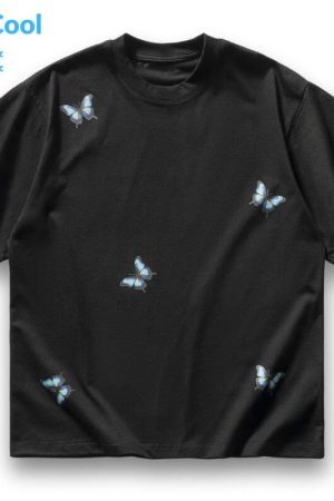Style Core Aesthetics, New Style Trends Ice Silk Butterfly Tee