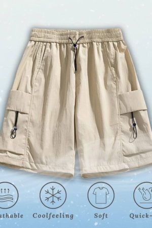 Style Core Aesthetics, New Style Trends Ice Silk Drawstring Shorts