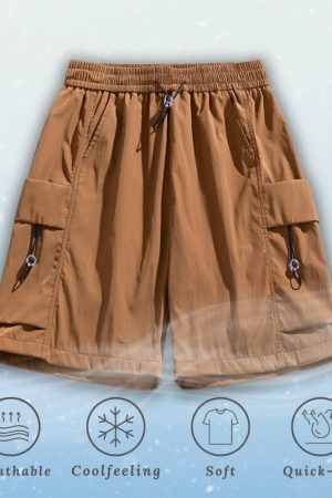 Style Core Aesthetics, New Style Trends Ice Silk Drawstring Shorts