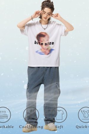 Style Core Aesthetics, New Style Trends Ice Silk Fuzzy Boy Tee