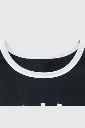 Style Core Aesthetics, New Style Trends Ice Silk Letter Print Tank Top