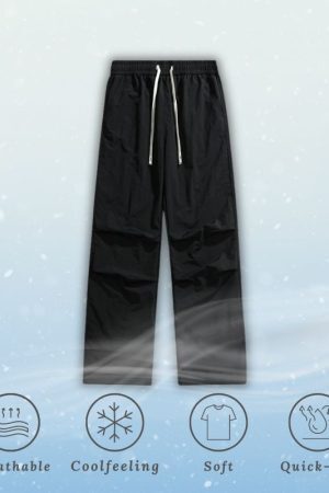 Style Core Aesthetics, New Style Trends Ice Silk Parachute Pants