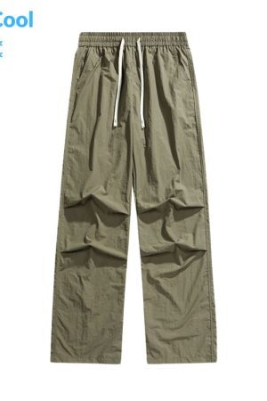 Style Core Aesthetics, New Style Trends Ice Silk Parachute Pants
