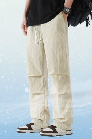 Style Core Aesthetics, New Style Trends Ice Silk Parachute Pants