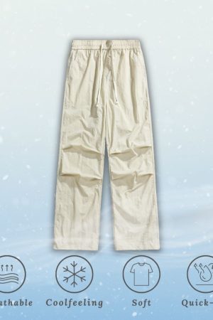 Style Core Aesthetics, New Style Trends Ice Silk Parachute Pants