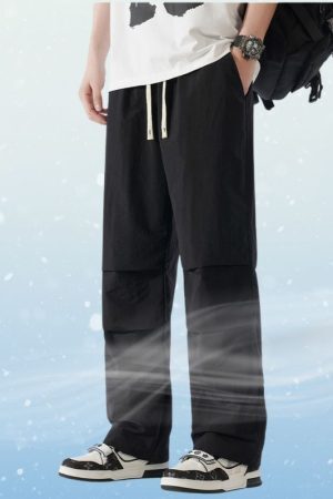 Style Core Aesthetics, New Style Trends Ice Silk Parachute Pants