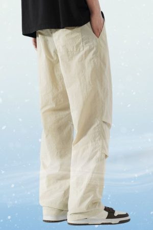 Style Core Aesthetics, New Style Trends Ice Silk Parachute Pants