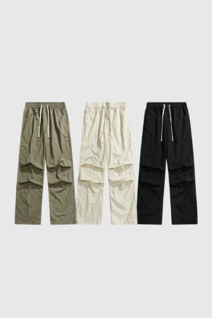 Style Core Aesthetics, New Style Trends Ice Silk Parachute Pants