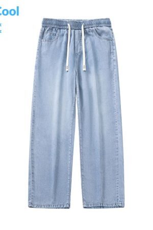 Style Core Aesthetics, New Style Trends Ice Silk Solid Jeans