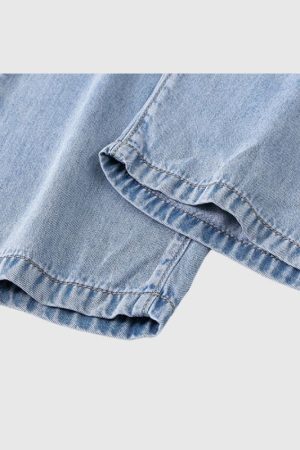 Style Core Aesthetics, New Style Trends Ice Silk Solid Jeans