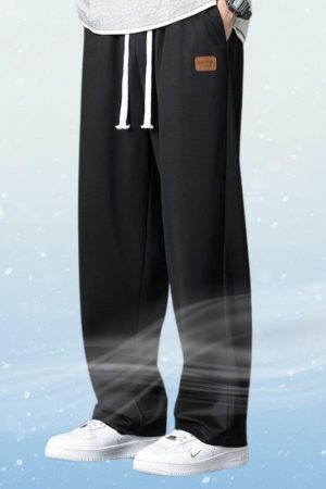 Style Core Aesthetics, New Style Trends Ice Silk Solid Pants