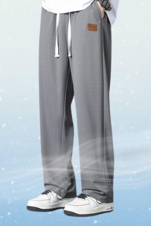 Style Core Aesthetics, New Style Trends Ice Silk Solid Pants