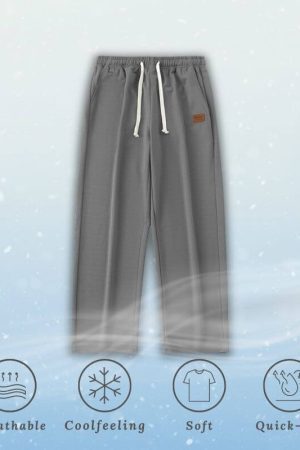 Style Core Aesthetics, New Style Trends Ice Silk Solid Pants