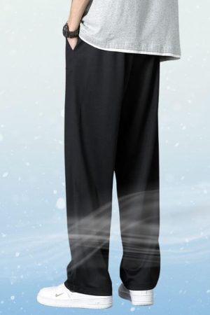 Style Core Aesthetics, New Style Trends Ice Silk Solid Pants