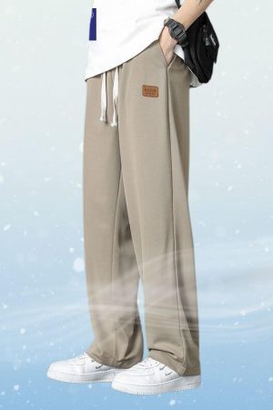 Style Core Aesthetics, New Style Trends Ice Silk Solid Pants