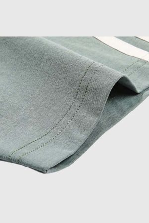 Style Core Aesthetics, New Style Trends Ice Silk Stripe Contrast Tee